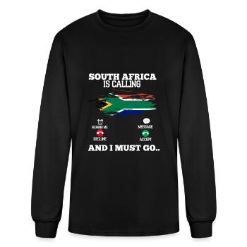 South Africa Lion - Men's Long Sleeve T-Shirt - black - Front