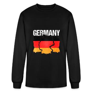 Germany Map Flag - Men's Long Sleeve T-Shirt - black - Front