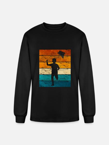 Kite Flying - Men's Long Sleeve T-Shirt - black