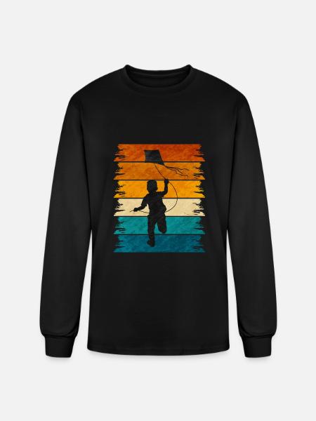 Kite Flying - Men's Long Sleeve T-Shirt - black