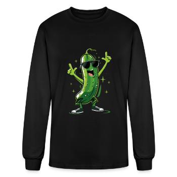 Cucumber Dabbing - Men's Long Sleeve T-Shirt - black - Front