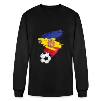 Andorra Soccer Football Flag - Men's Long Sleeve T-Shirt - black - Front