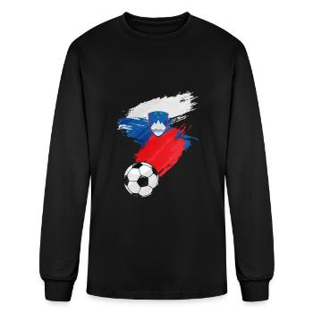 Slovenia Soccer Football Flag - Men's Long Sleeve T-Shirt - black - Front