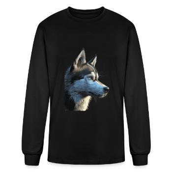 Husky - Men's Long Sleeve T-Shirt - black - Front