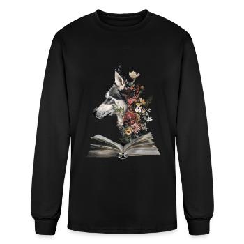 Husky - Men's Long Sleeve T-Shirt - black - Front