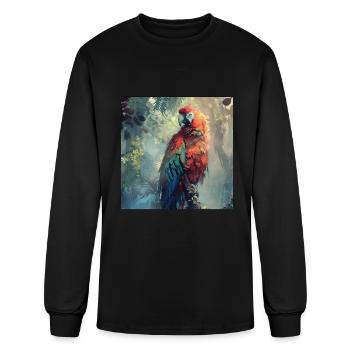 Parrot - Men's Long Sleeve T-Shirt - black - Front