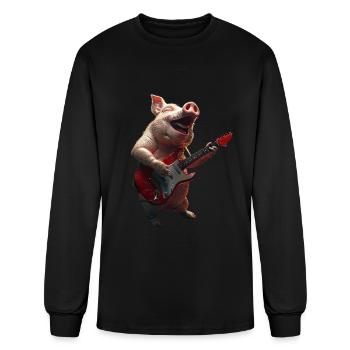 Pig - Men's Long Sleeve T-Shirt - black - Front