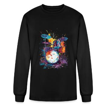 Drums - Men's Long Sleeve T-Shirt - black - Front