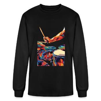 Drums - Men's Long Sleeve T-Shirt - black - Front