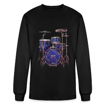 Drums - Men's Long Sleeve T-Shirt - black - Front