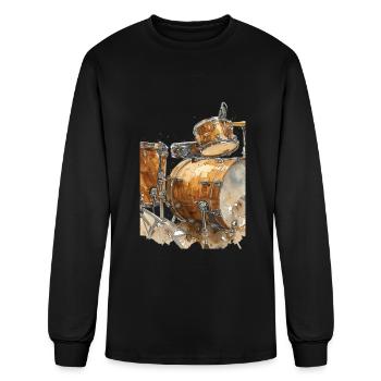 Drums - Men's Long Sleeve T-Shirt - black - Front