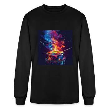 Drums - Men's Long Sleeve T-Shirt - black - Front