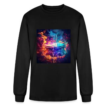 Drums - Men's Long Sleeve T-Shirt - black - Front