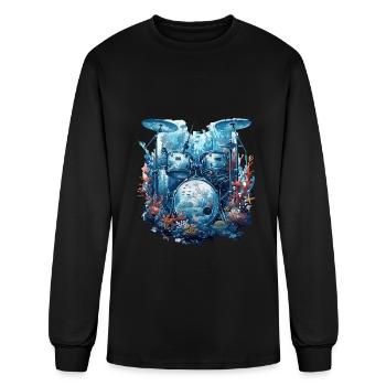 Drums - Men's Long Sleeve T-Shirt - black - Front