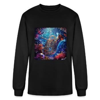 Tuba - Men's Long Sleeve T-Shirt - black - Front