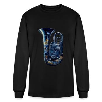 Tuba - Men's Long Sleeve T-Shirt - black - Front