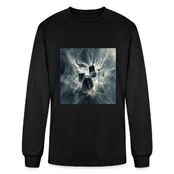 Drums - Men's Long Sleeve T-Shirt - black - Front