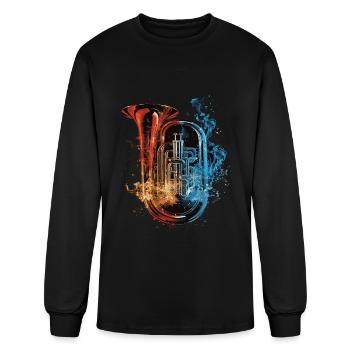 Tuba - Men's Long Sleeve T-Shirt - black - Front