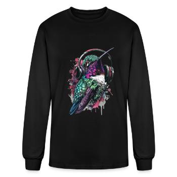 Hummingbird - Men's Long Sleeve T-Shirt - black - Front