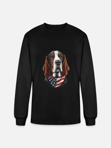 Basset Hound - Men's Long Sleeve T-Shirt - black
