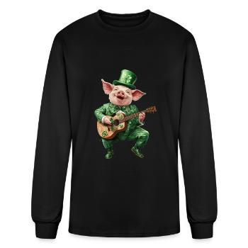 Pig - Men's Long Sleeve T-Shirt - black - Front