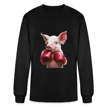 Pig - Men's Long Sleeve T-Shirt - black - Front