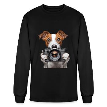 Basenji - Men's Long Sleeve T-Shirt - black - Front