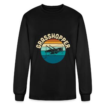 Retro Grasshopper - Men's Long Sleeve T-Shirt - black - Front