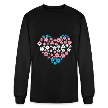 Trans Heart - Men's Long Sleeve T-Shirt - black - Front