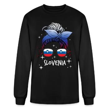 Slovenia - Men's Long Sleeve T-Shirt - black - Front