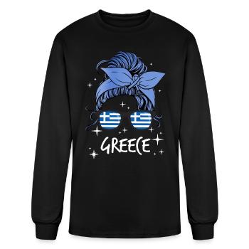 Greece - Men's Long Sleeve T-Shirt - black - Front