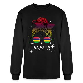 Mauritius - Men's Long Sleeve T-Shirt - black - Front