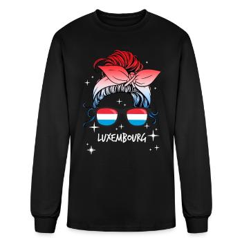 Luxembourg - Men's Long Sleeve T-Shirt - black - Front