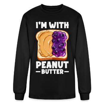 Cute Peanut Butter and Jelly Matching Friend - Men's Long Sleeve T-Shirt - black - Front