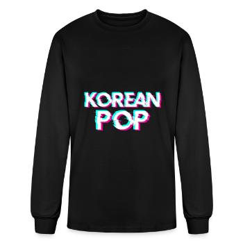 Korean Pop Merchandise K-Pop - Men's Long Sleeve T-Shirt - black - Front
