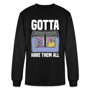 Card collector - Men's Long Sleeve T-Shirt - black - Front