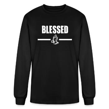 BLESSED - Men's Long Sleeve T-Shirt - black - Front