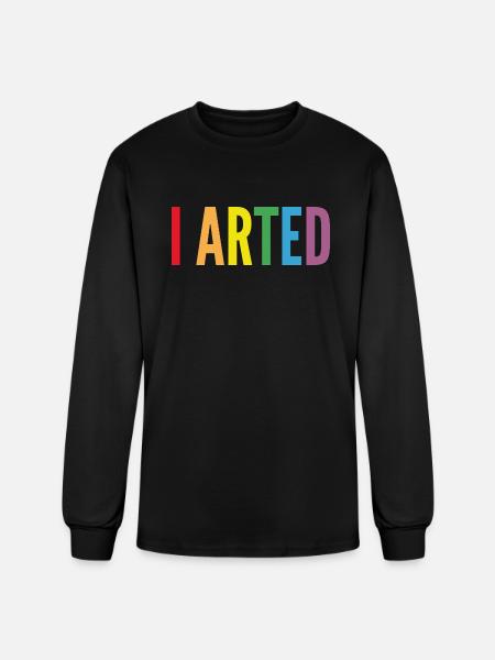 I Arted - Funny Artist Pun - Men's Long Sleeve T-Shirt - black