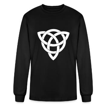 Celtic cross silhouette symbol Celtic Nordic - Men's Long Sleeve T-Shirt - black - Front