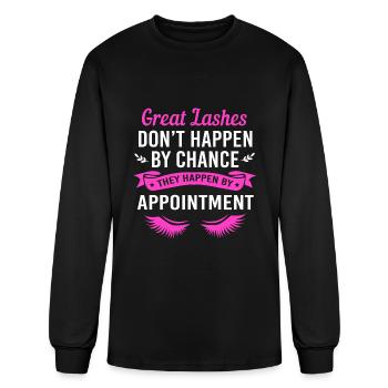 Lash Artist Great Lashes Happen By Appointment - Men's Long Sleeve T-Shirt - black - Front