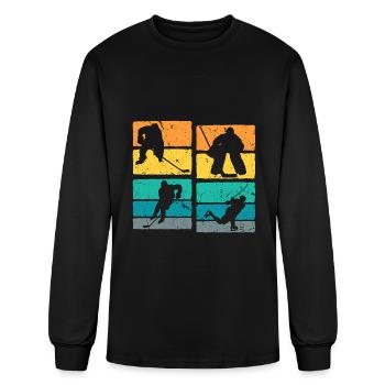 Ice Hockey Team Goalie Hockey - Men's Long Sleeve T-Shirt - black - Front