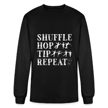 Tap Dance Shuffle Hop Tip Tap Dancer - Men's Long Sleeve T-Shirt - black - Front