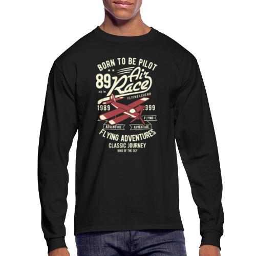 Born To Be Pilot 1989 Air Racer Vintage Gift Ideas - Men's Long Sleeve T-Shirt