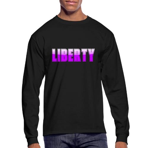 Liberty Typography Graphic Design - Men's Long Sleeve T-Shirt