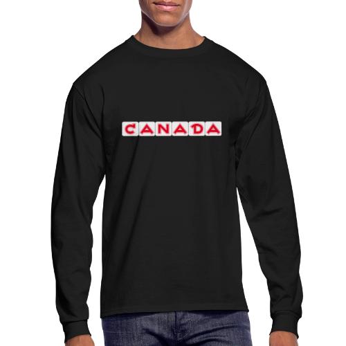 Canada, red letters on white background - Men's Long Sleeve T-Shirt