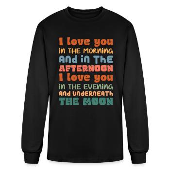 I Love You In The Morning Skidamarink Rythme Chant - Men's Long Sleeve T-Shirt - black - Front