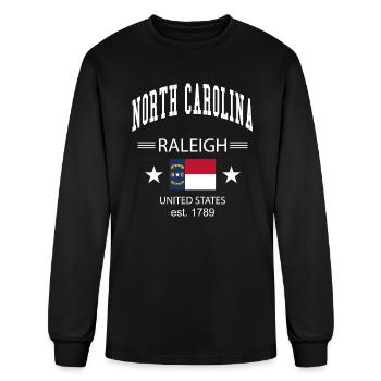 North Carolina - Men's Long Sleeve T-Shirt - black - Front
