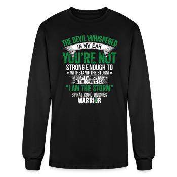 The Devil- Spinal Cord Injuries Awareness Ribbon - Men's Long Sleeve T-Shirt - black - Front