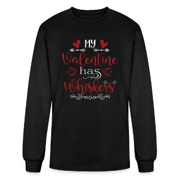 Whiskers Valentine! - Men's Long Sleeve T-Shirt - black - Front