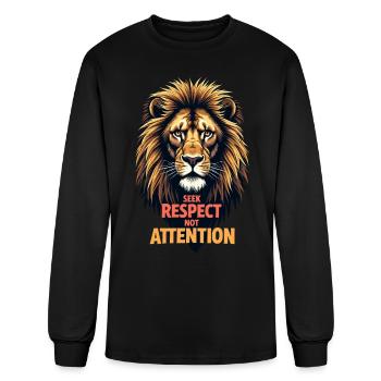 Seek Respect Not Attention - Men's Long Sleeve T-Shirt - black - Front